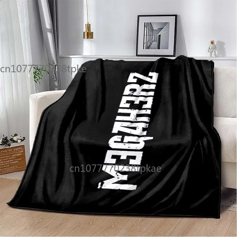 Germany MEGAHERZ Band Rock Roll Singer Music Poster Blanket,Warm Sofa Throw Blankets,for Living Room Sofa Bedroom Bed  Car,Decke