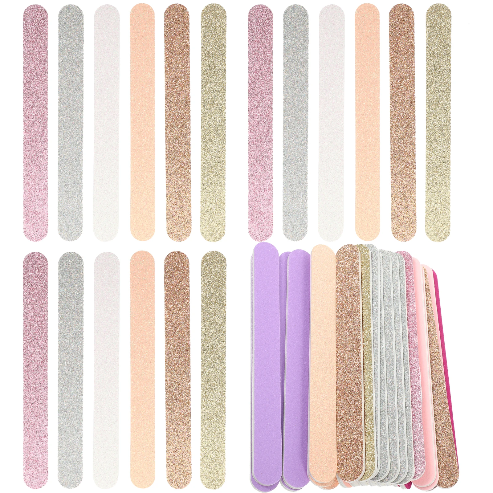 30pcs Nail File Double-Sided Pedicure Manicure Tool For Shaping Buffing Sanding Natural Nails At Home Salon Use