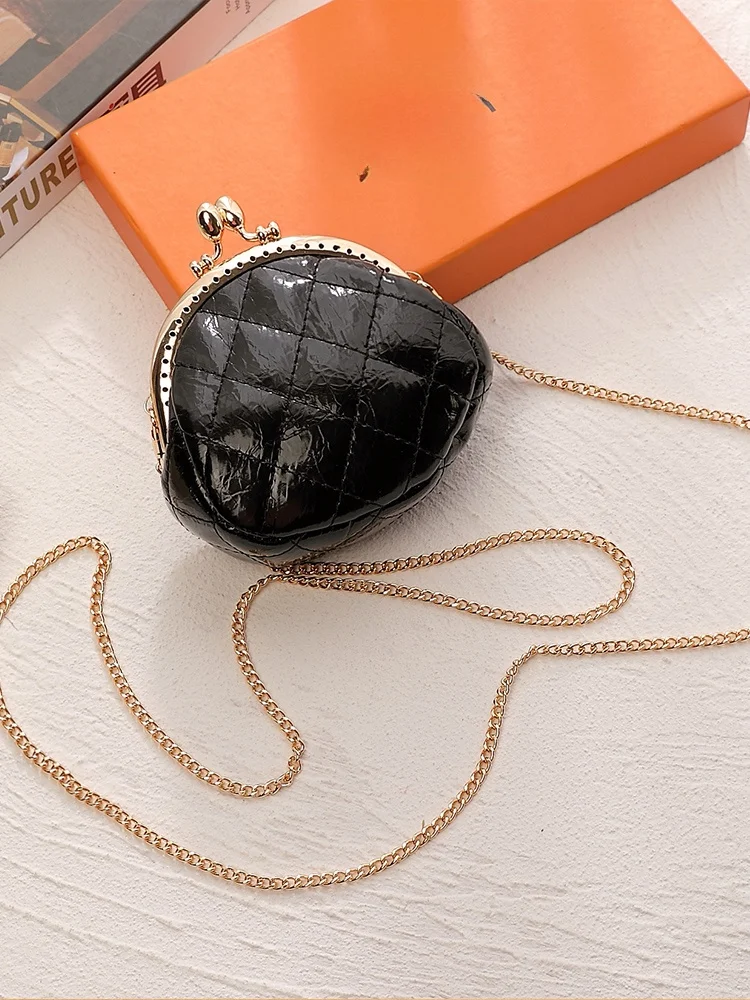 

Faionable Coin Purse Women's Cute Clip Bag Ele Chain oulder Bag Key Holder Small Bag for Young Women