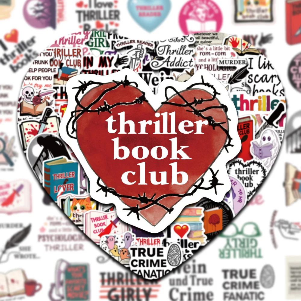 50 قطعة نمط الرعب الهالوين الإثارة كتاب الكرتون ملصق التحفيز الفني رواية مروحة تزيين زجاجة جراب هاتف الغيتار