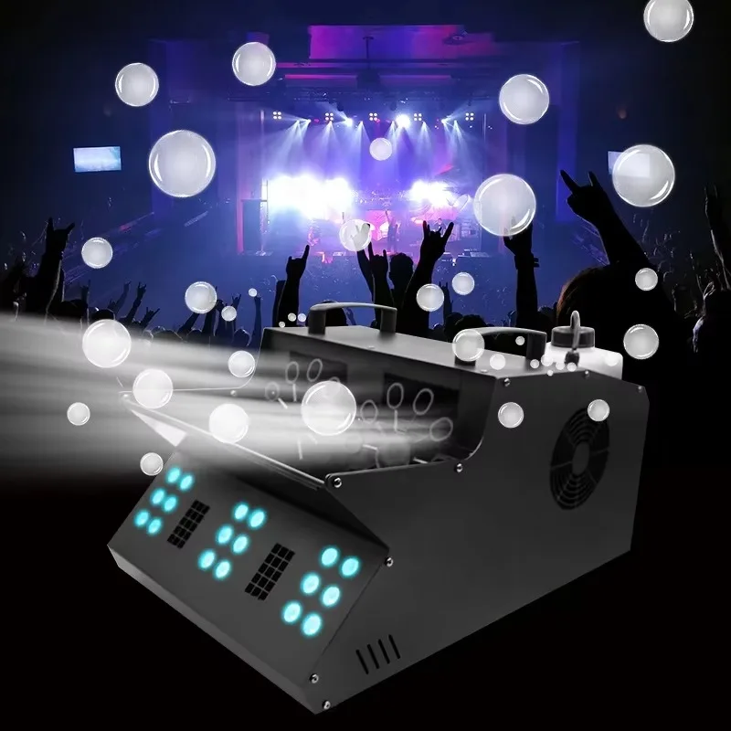 1500w Double Wheel Led Fog Smoke Bubble Machine for Wedding Party