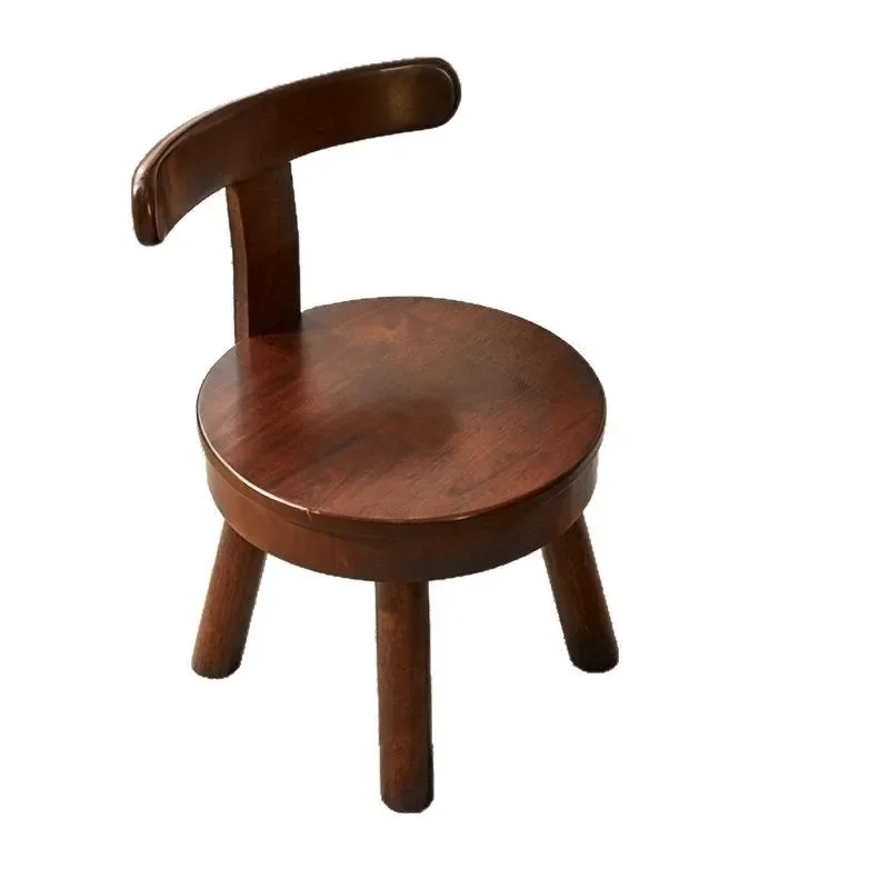 Home living room backrest low stool shoe changing stool simple modern casual rotating small chair