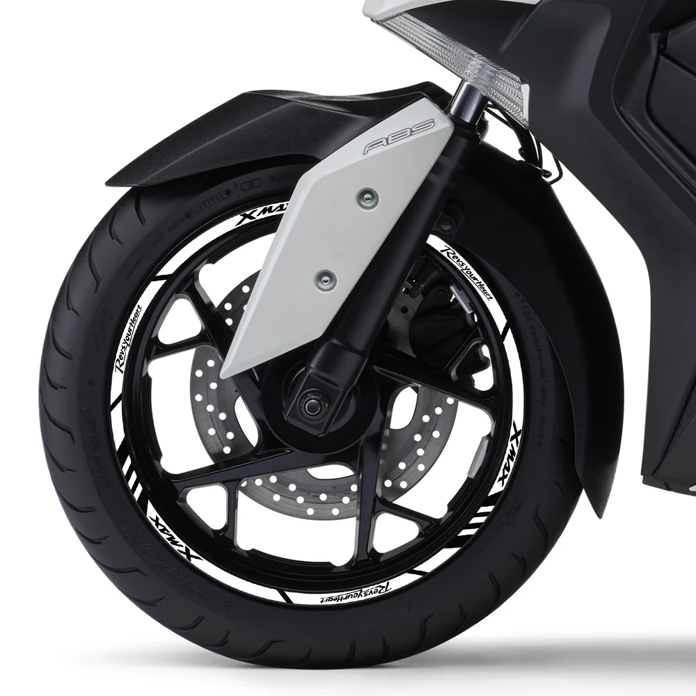 オートバイのホイールステッカー,スクーターのリムステッカー,アクセサリー,ストリップテープ,xmax 150, 250, 300,xmax300,xmax250,xmax150