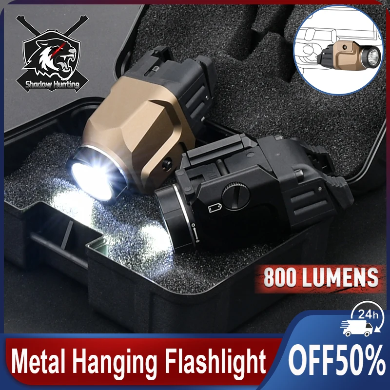 

WADSN Tactical TL Hanging Metal Flashlight White Strobe LED Scout Light 800lumens Hunting Pistol Lamp Fit 20MM Picatinny Rail