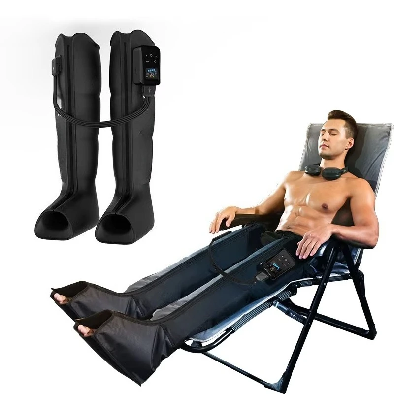 Sport Injury Recovery Wireless Rechargeable Portable Leg Boot Air Compression Pressure Therapy System Digital Foot Massager
