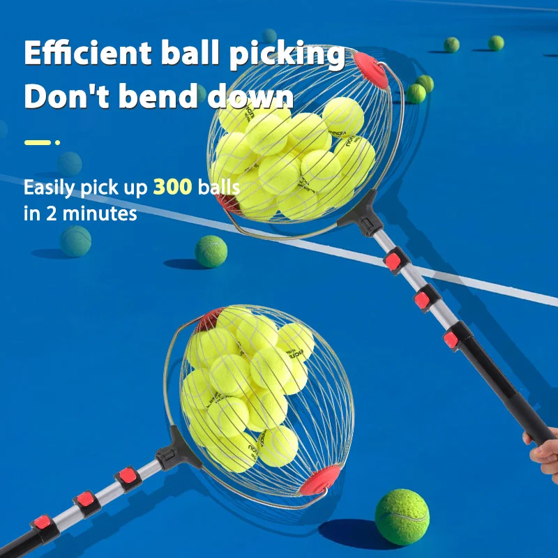 

Large Capacity Tennis & Pickleball Ball Picker Collector for Court Use Essential Tennis Product