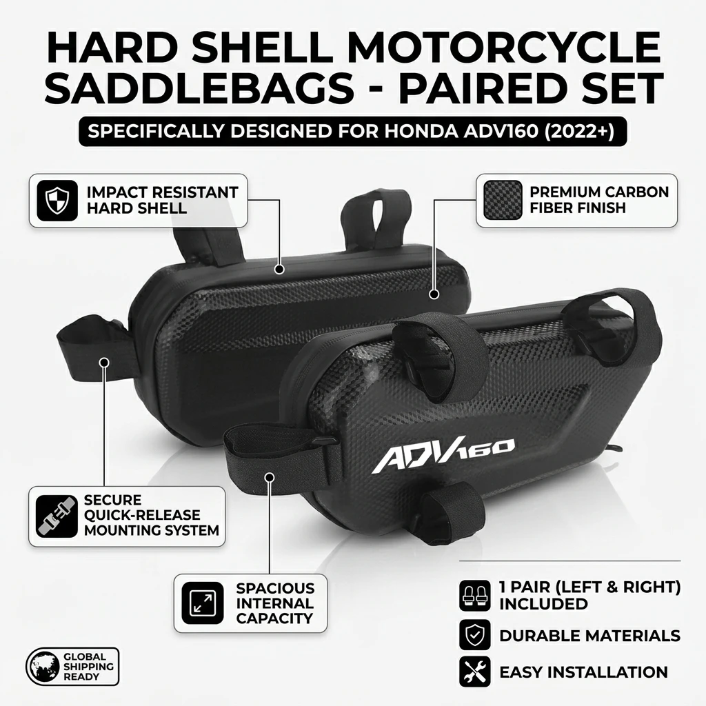 360° Waterproof Protection Hard Shell 3L Motorcycle Gear Bag With LOGO For Honda ADV160 ADV160 adv160 ADV-160 adv-160 2022 2023