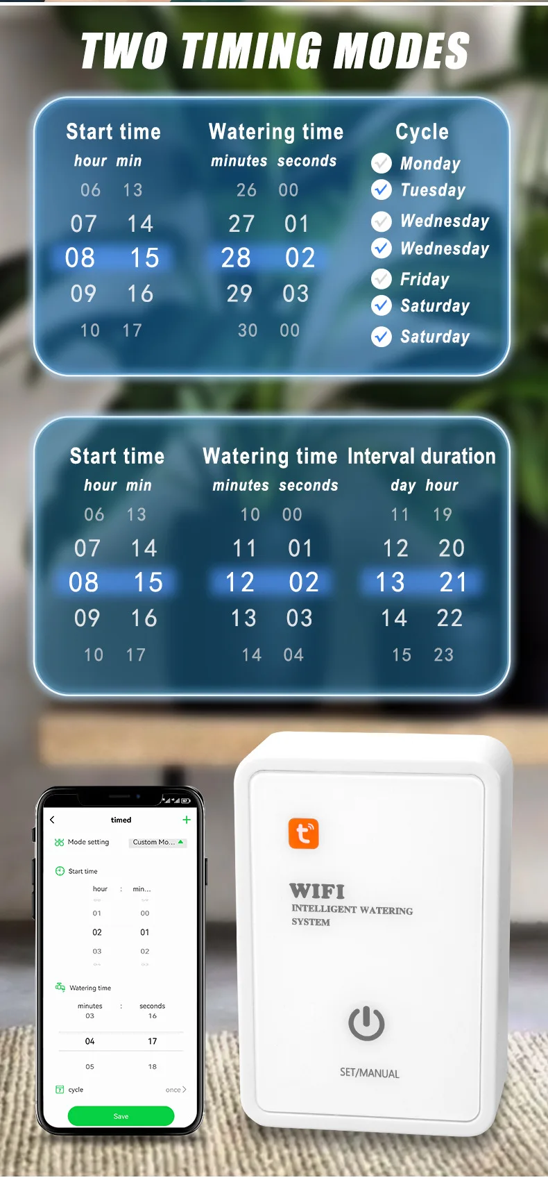 Programmable Timed WiFi Watering Device Smart Automatic Drip Irrigation System for Indoor Potted Plants & Succulents
