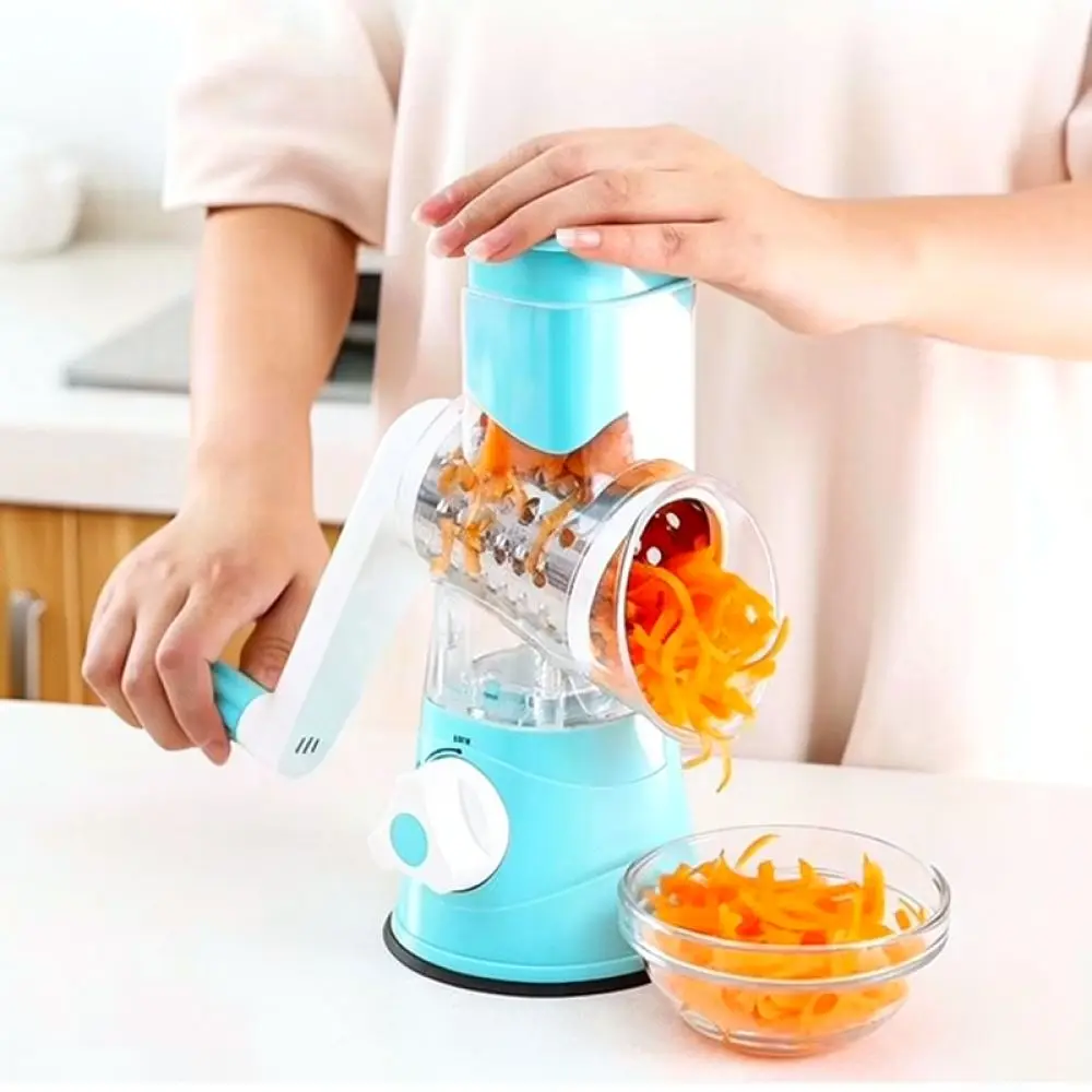 Hand Crank Vegetable Cutter Rotary Shredder Stainless Steel Slicer Kitchen Essential For Fast Food Preparation