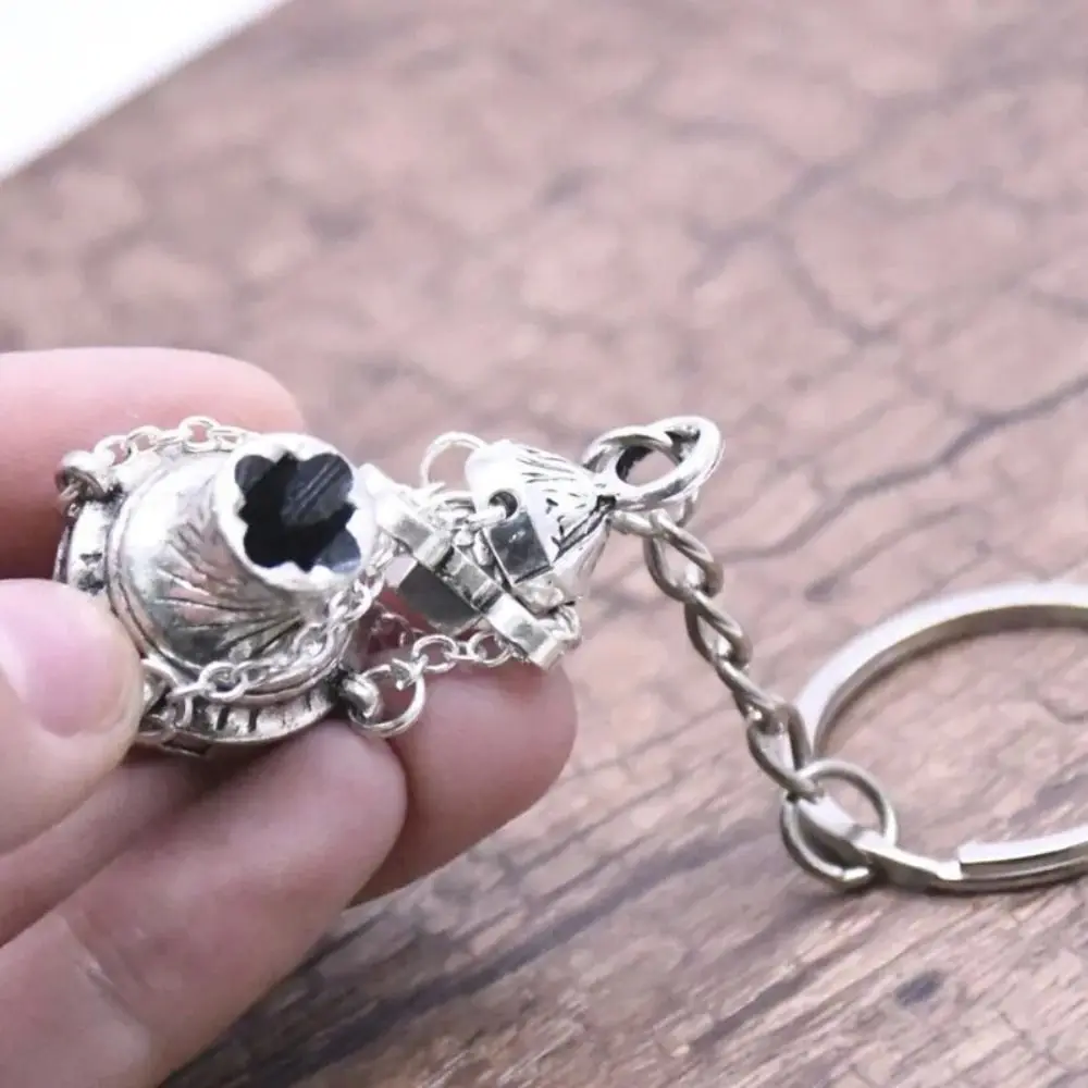 Fashion DIY Religious Keychain Pendant Alloy Unique Design Car Key Ring Pendant Silver Christian Incense Office Decor