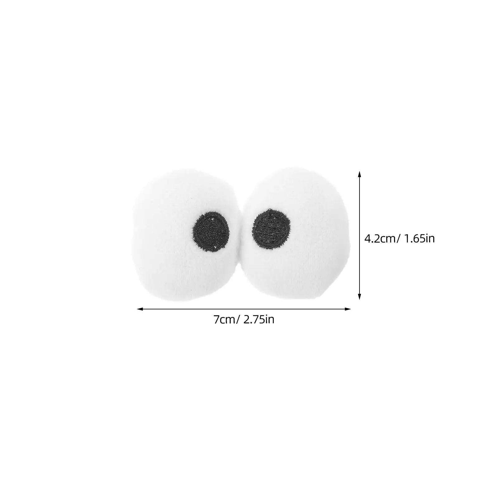 12Pcs Eyes for Crochet Animals High Simulation Cartoon Safety Eyes Replacement for Stuffed Animals 2.8x1.7 Flat Craft Puppet