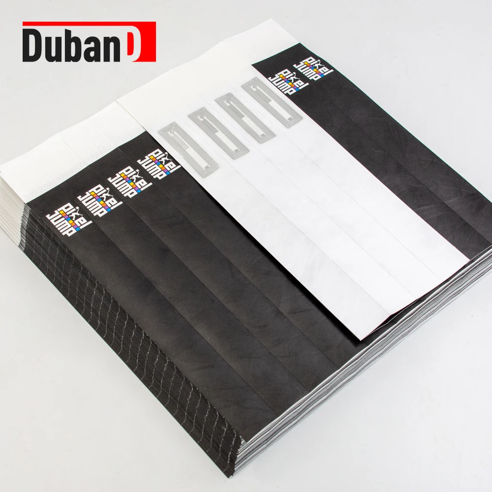 Personalization Paper RFID Wristbands Disposable RFID Event Bracelets for Access Control & Tracking