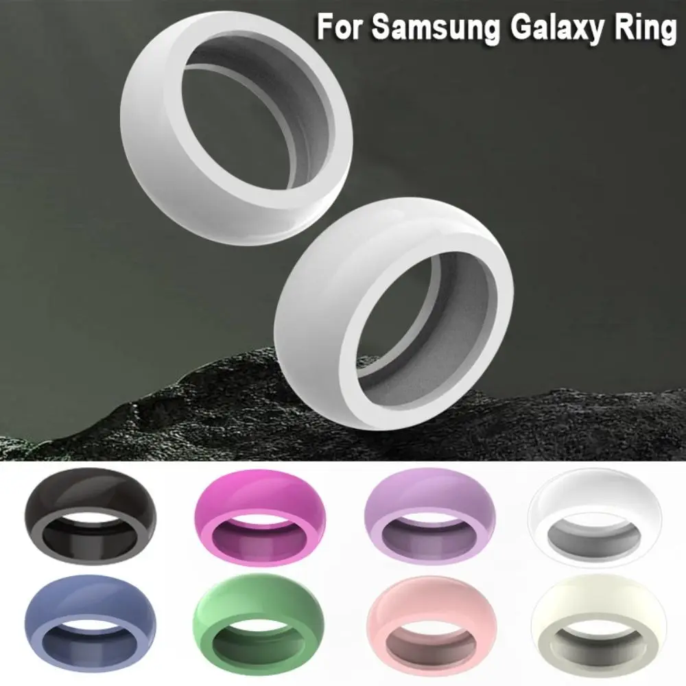 4Pcs Silicone Smart Ring Protective Case Elastic Anti-Scratch Silicone Cover Sweat-resistant Accessories for Samsung Galaxy Ring