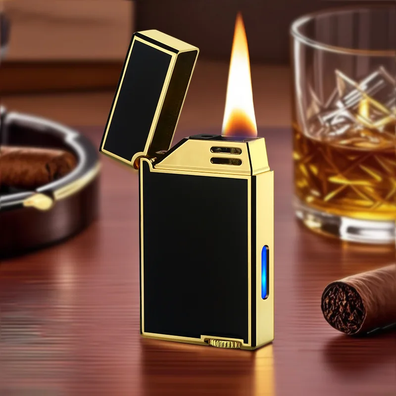 Voice Loud Tone Ignition Intelligent Sensing Wind-resistant Transparent Fuel Tank Lighters Premium Gift