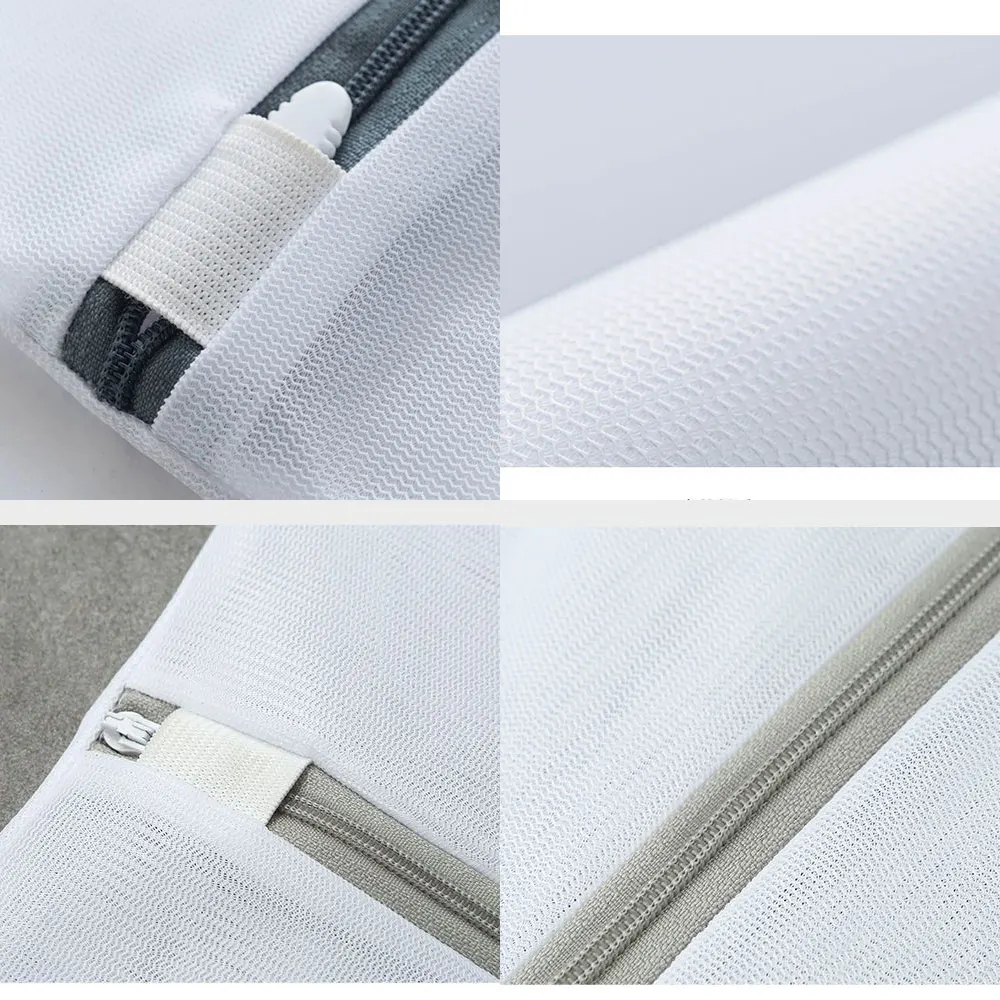 1PC White Durable Large Washing Laundry Bag Mesh Organizer Net Dirty Bra Socks Underwear Shoe Storag Wash Machine Cover Clothes