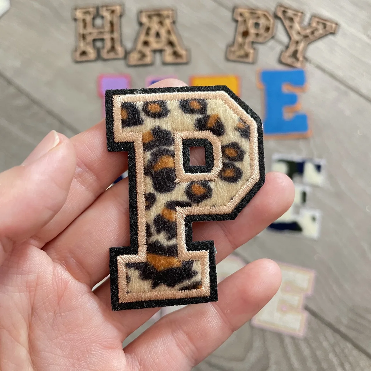 ABC DEF HIJ Leopard Print Letters Patches Plush and Embroideried Iron on Alphabet Patch for Clothing Bags Shoes DIY Accessories