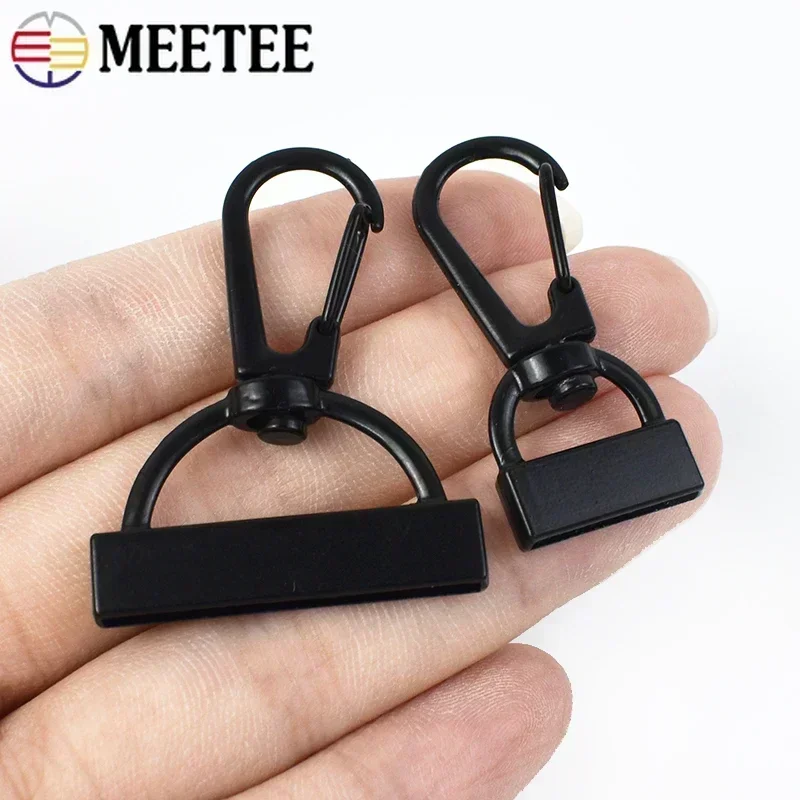 10/30Pcs Meetee 15-30mm Metal Buckles Webbing Tail Clip Lobster Clasp Screw Bag Ribbon Decor Snap Hook DIY Hardware Accessories