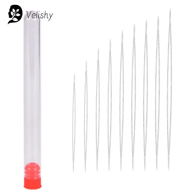 9Pcs Stainless Steel Beading Needles for beads Threading String Jewelry Embroidery Bracelet Necklace Making Tools