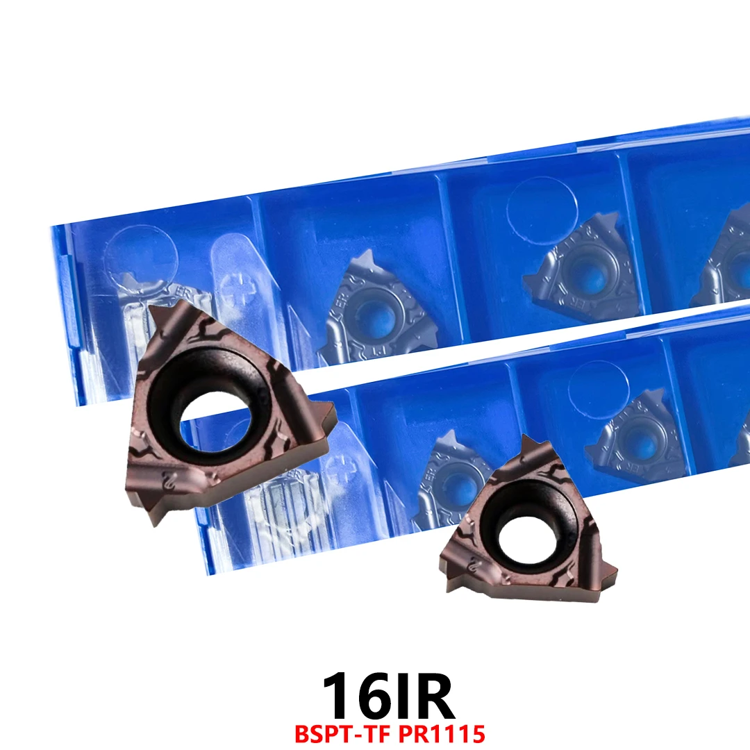 

16IR11BSPT-TF PR1115 16IR14BSPT-TF PR1115 10 шт. оригинальные твердосплавные вставки с внутренней резьбой, токарный станок 16IR 11BSPT 14BSPT с ЧПУ