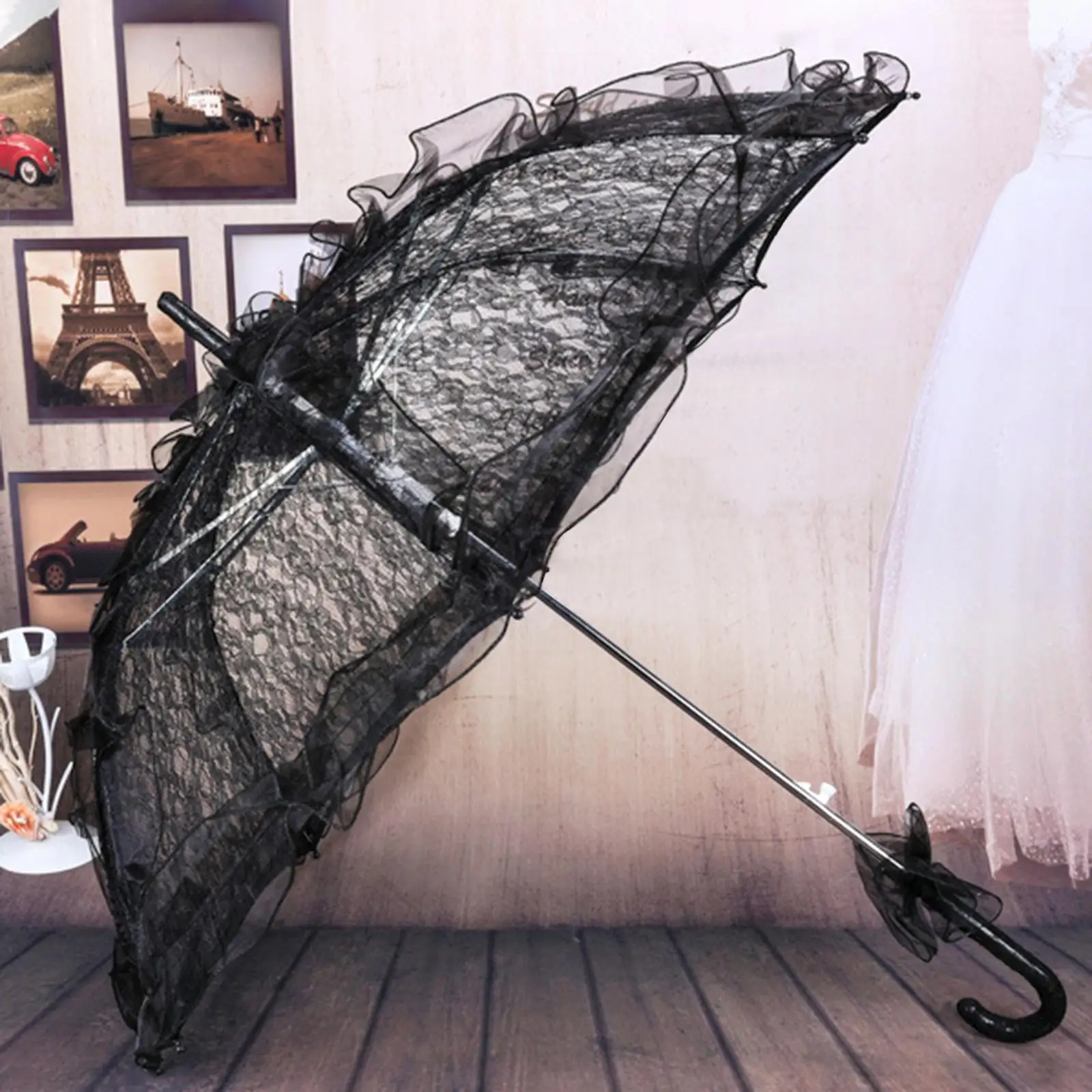 Elegant Lace Sun Parasol Umbrella for Women Wedding Bridal Shower Party Decor Vintage Handmade Chinese Art Photo Prop Dancing