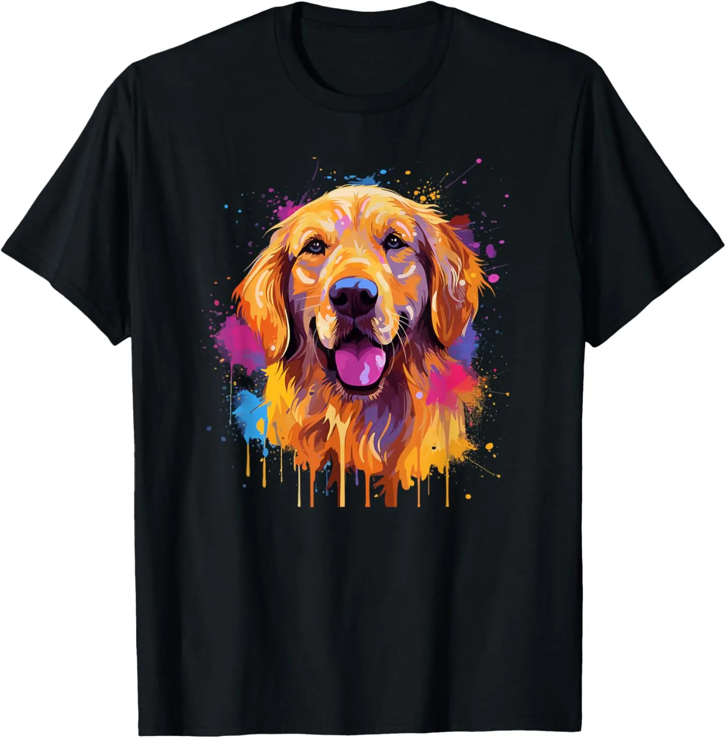 

Футболка с рисунком Golden Retriever Dog Pet Art Portrait Goldie Dog Mom