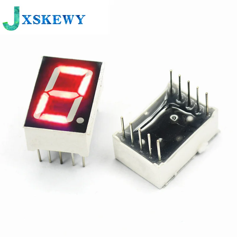 10 peças 0.56 polegadas 1bit ânodo cátodo comum tubo digital display de dígitos led vermelho 7 segmentos 0.5 polegadas 0.5 0.56 polegadas 0.56 ''0.56in