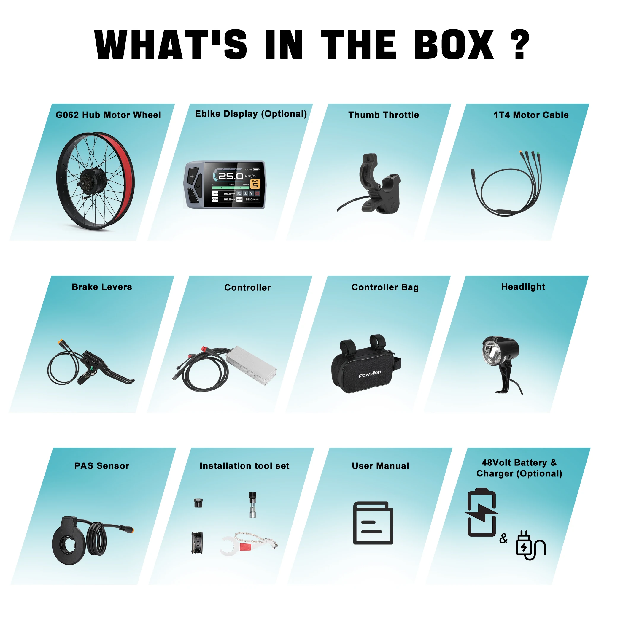 مجموعة تحويل الدراجة الكهربائية BAFANG 750W G062 ذات الإطارات السميكة - محرك المحور الخلفي بقدرة 1300 وات للدراجة الإلكترونية، خيارات 20/26 بوصة، تسرب 175 مم