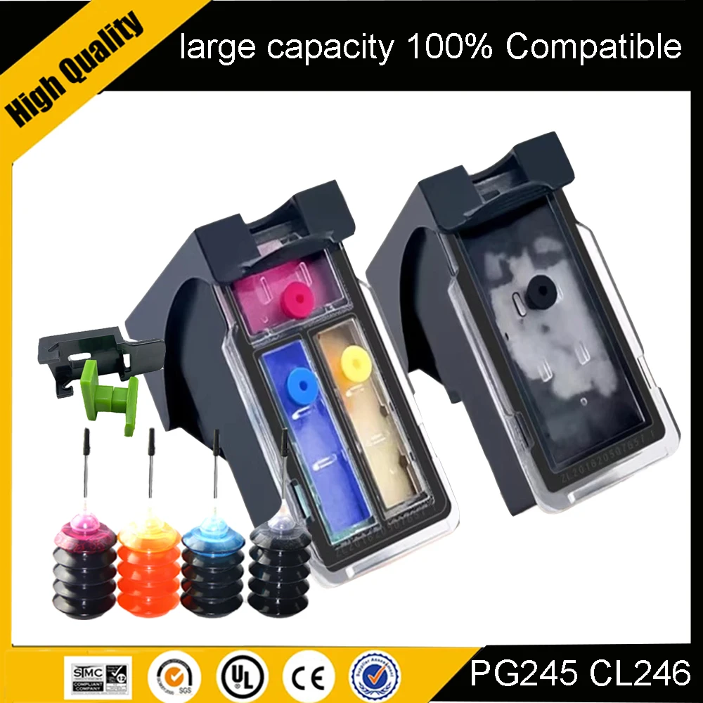 

245XL 246XL Ink Cartridge Replacement For Canon 245 246 XL PG Compatible Pixma IP2820 MX492 490 MG2420 2520 2920 TS202 Printer