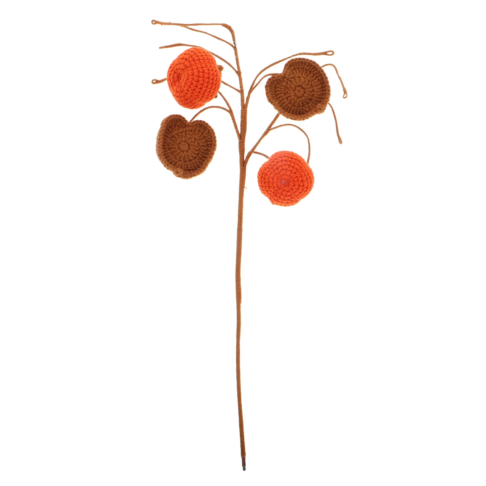 

Crocheted Persimmon Bouquet Adorable Flower Ornaments Floral Decoration Yarn Artificial for Graduation