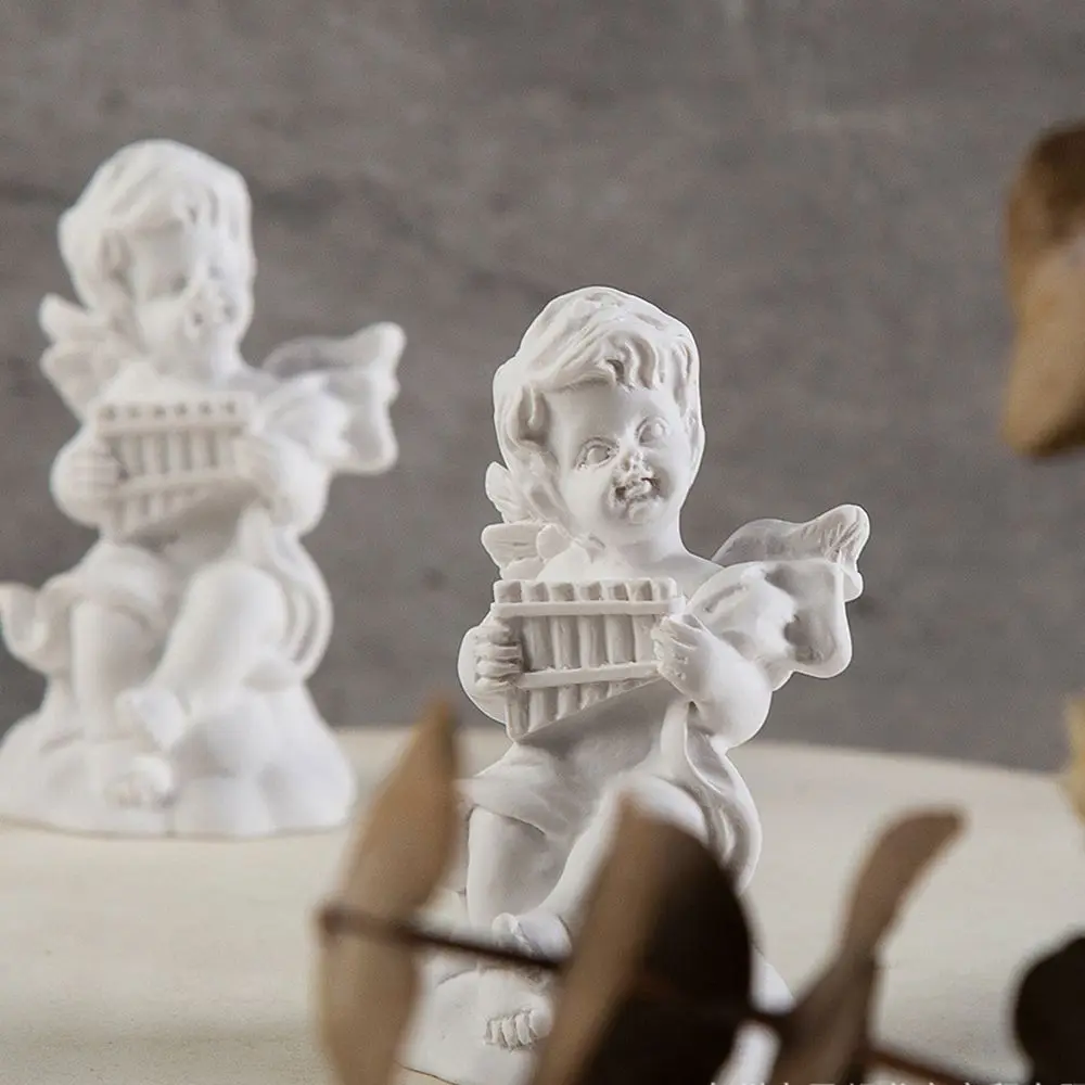 Crafts Home Decoration Drawing Practice Greek Mythology Statue Mini Cupid Figurines Plaster Sculpture Angel Gypsum Portraits