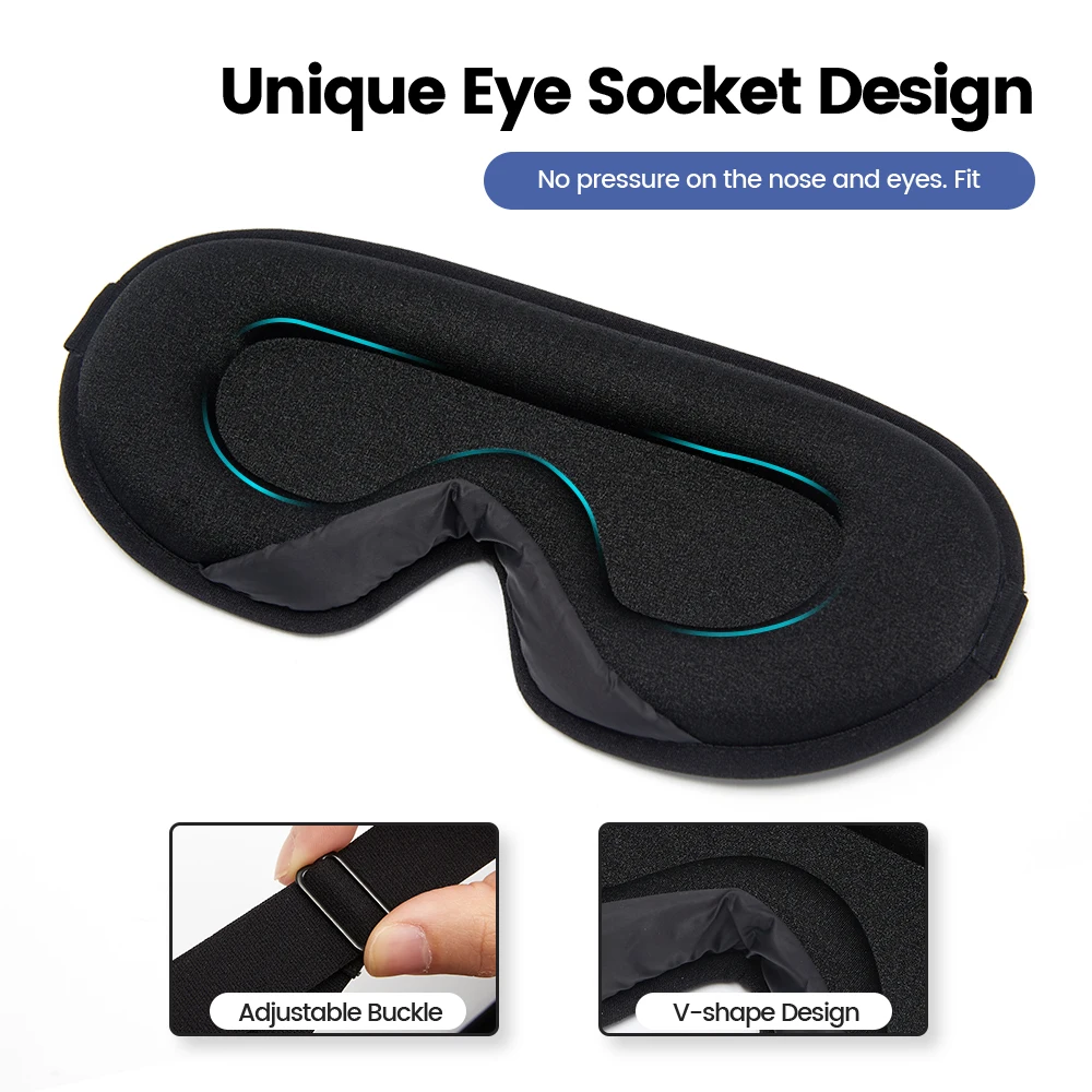 3D Memory Foam Silk Sleep Mask Eye Patches For Eyes Travel Shade Cover Rest Relax Sleeping Blindfold Eye Cover Sleeping Aid