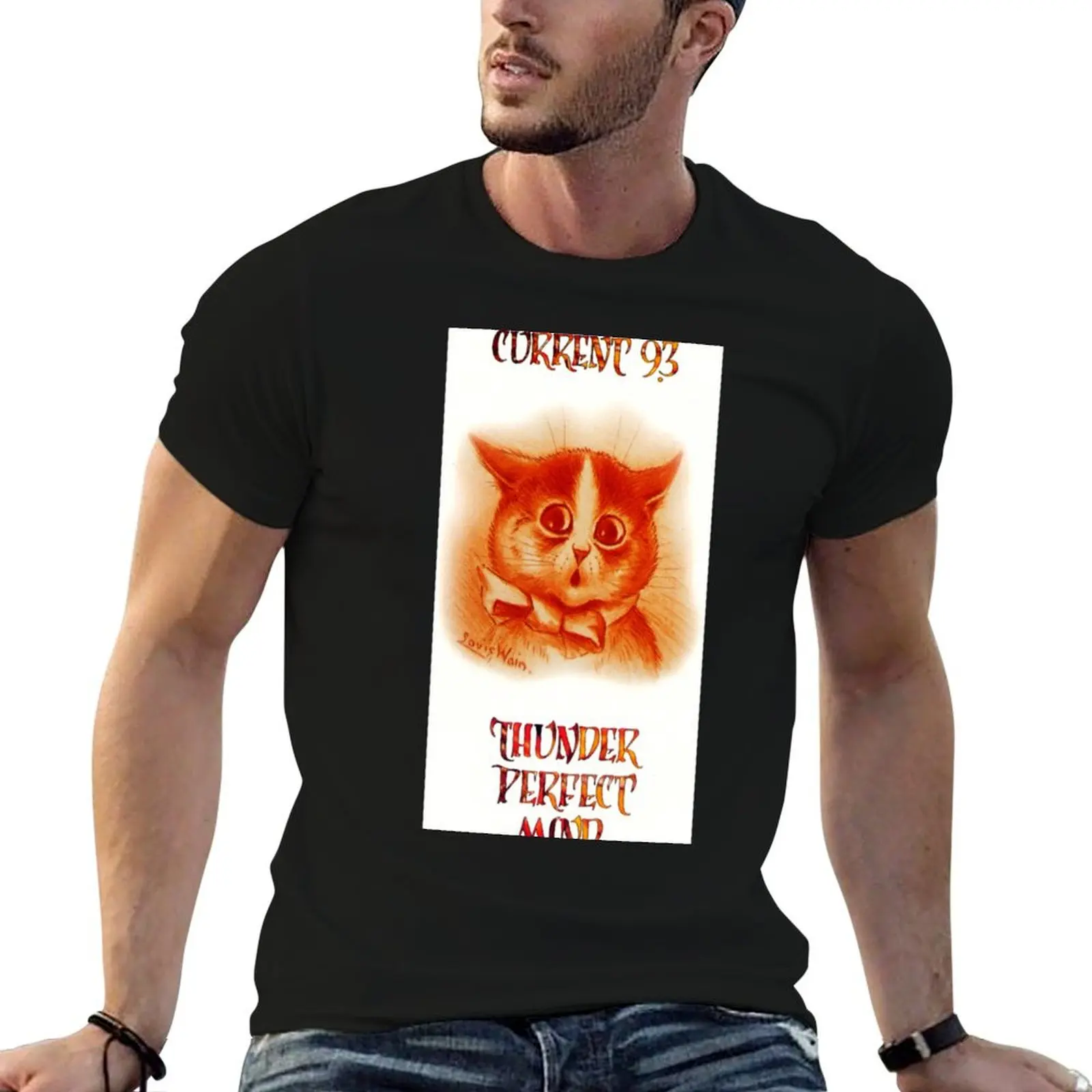

Current 93 Thunder Perfect Mind Louis Wain Cat Psychedelic Neofolk T-Shirt t shirt for man T-Shirt