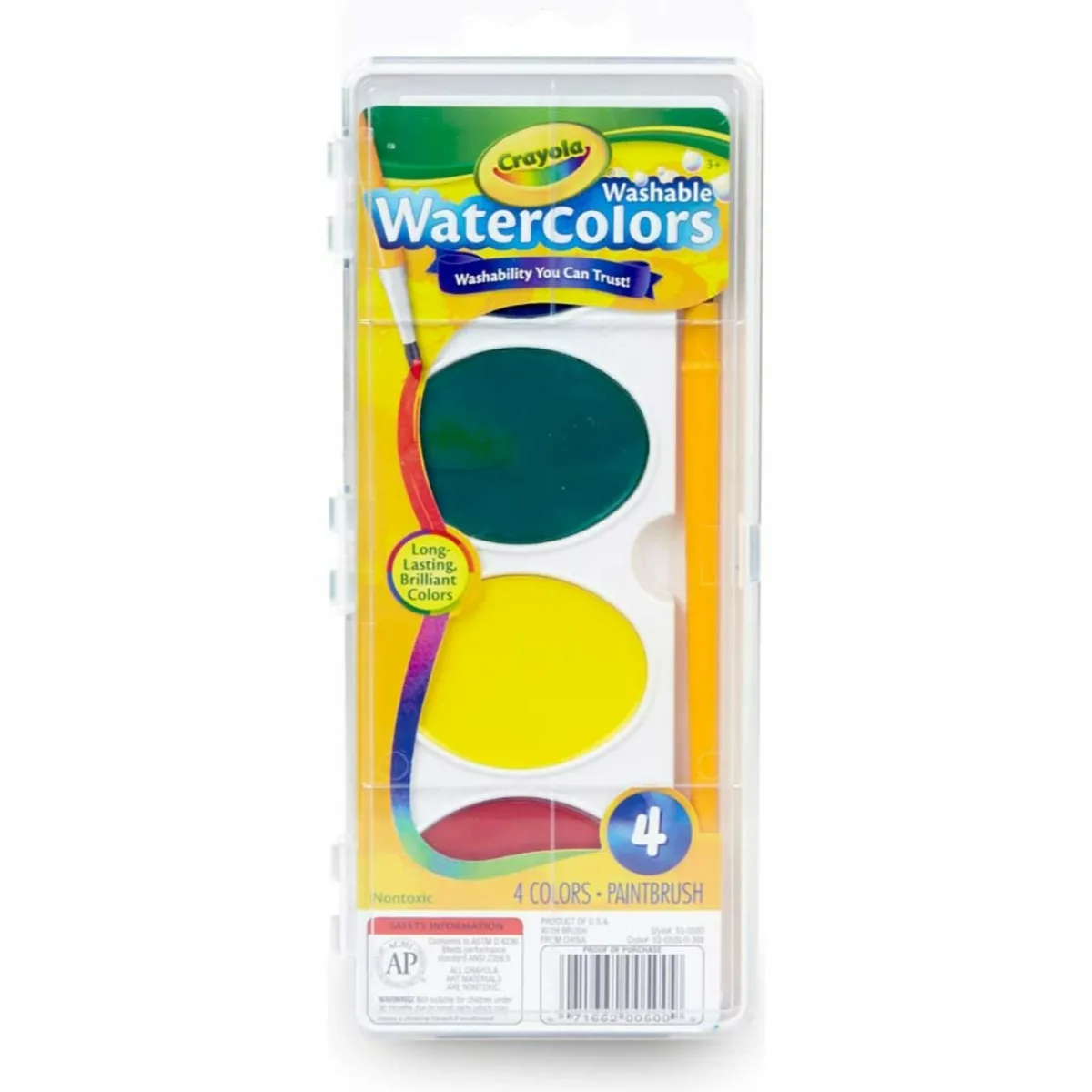 

Набор акварельных красок Crayola Jumbo, смываемые акварельные краски, отличный набор для юных художников 53-0500