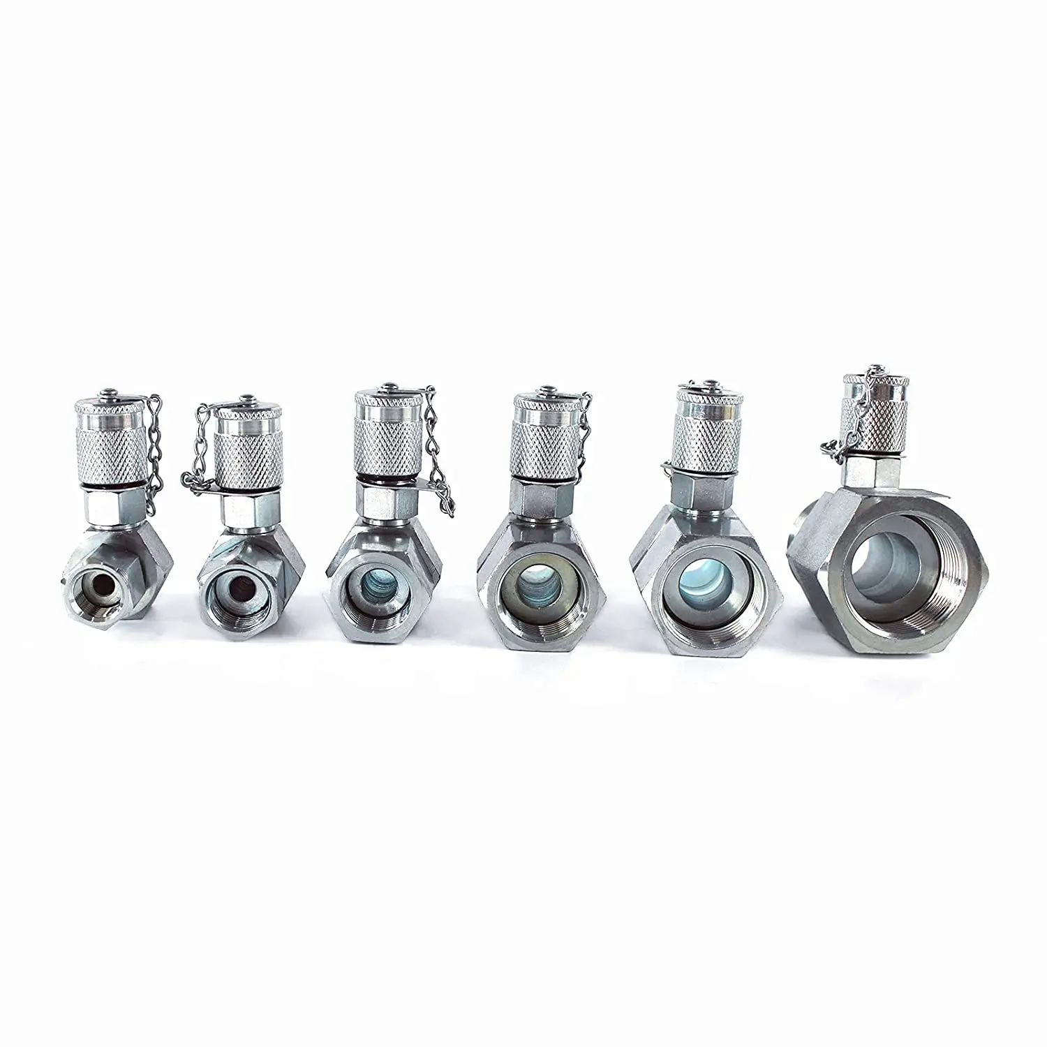 ORFS 6 Pack Hydraulic Swivel Run Tees Hydrulic Tee Connector Tester Tee Coupling Set for Excavator Construction Machinery