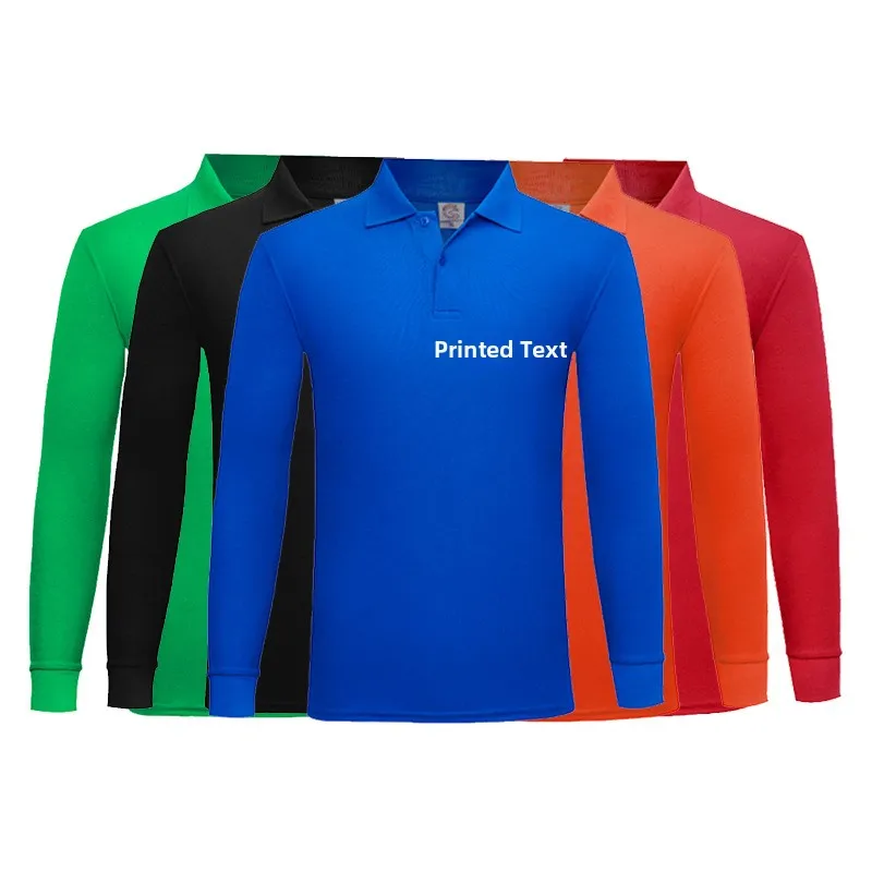 

Long Sleeve Pure Color Printed Casual Men's Shirt Work Uniform Collared T-Shirt Polyester Fiber Daily Wear Spring Season