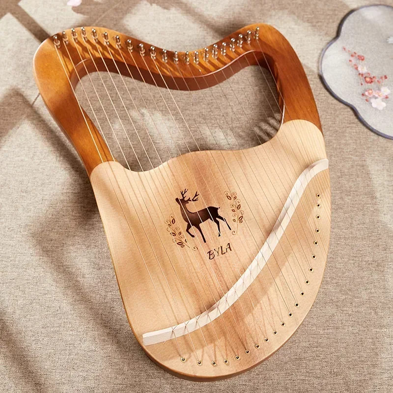 Lyre Set Music Harp Small 21 24 27 Strings Solid Wood Mahogany Portable Konghouqin Musical Instrument Lira Beginners Best Gift