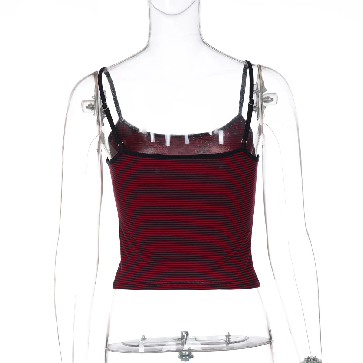 Hugcitar Gestreiftes Farbblock-Top Rückenfreies Sexy Crop-Camisole-Oberteil Sommer Damenmode Outfit Streetwear Party Großhandel – Detail 4