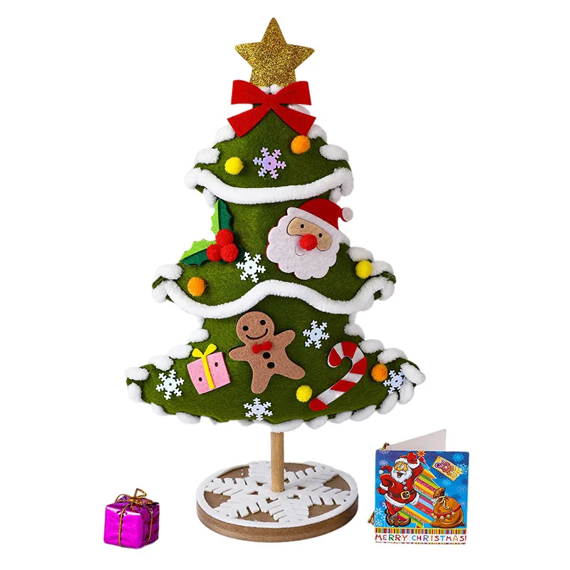 30cm DIY Felt Christmas Tree Ornament Christmas Decoration for Home Xmas Tree Handmade Toy Kids Gifts 2024 Navidad New Year Gift
