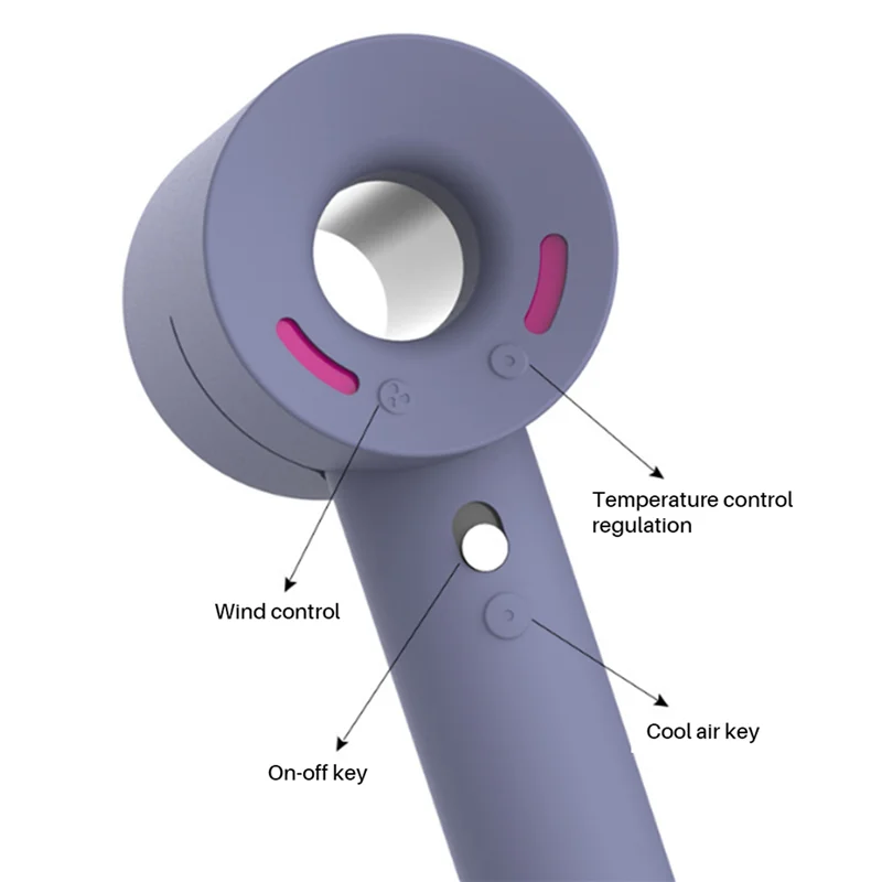 Чехол для фена для Dyson, мягкий силиконовый гель, портативный пылезащитный защитный чехол для фена, черный