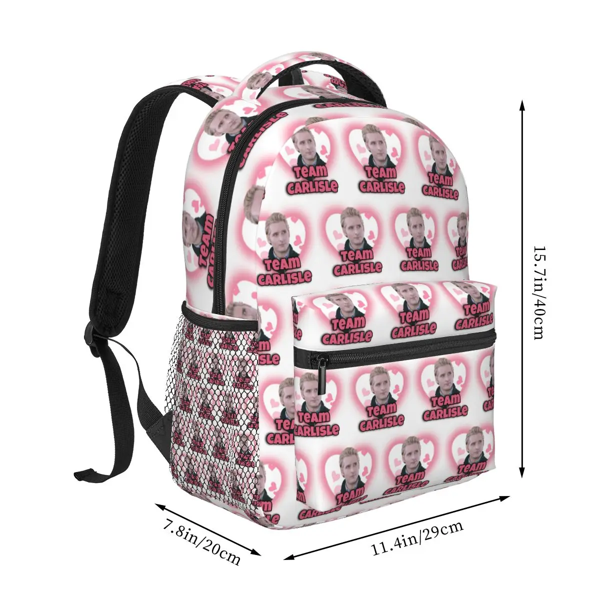 Carlisle Cullen Twilight Backpacks Boys Girls Bookbag Students School Bags Cartoon Laptop Rucksack Shoulder Bag Large Capacity
