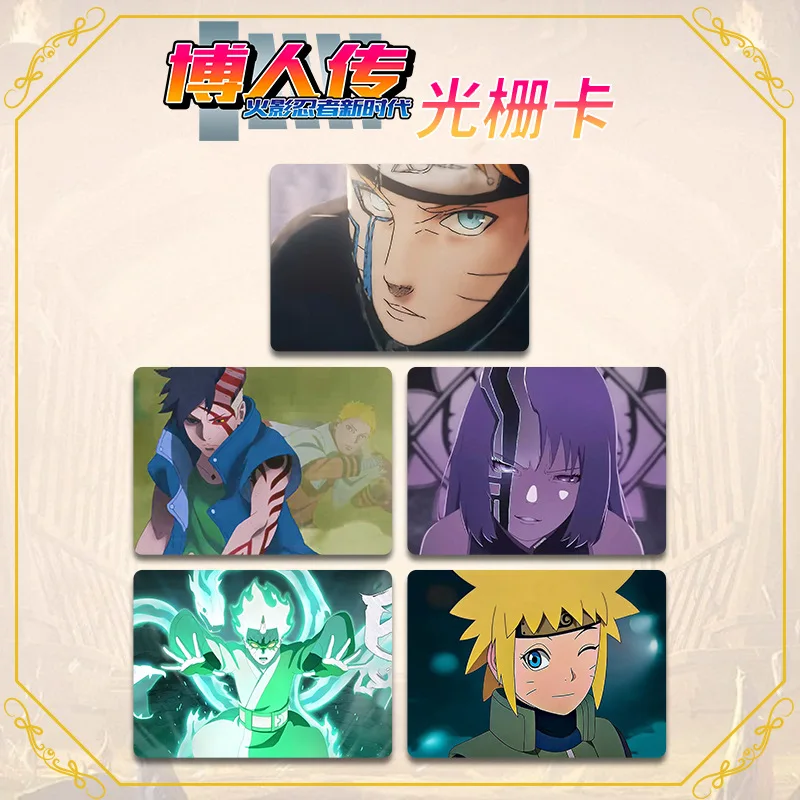 

Naruto Grating Cards Boruto Inojin Anime Action Figures Cartoon Backpack Charm Bookmark Cute Toy Gifts Anime Merchandise
