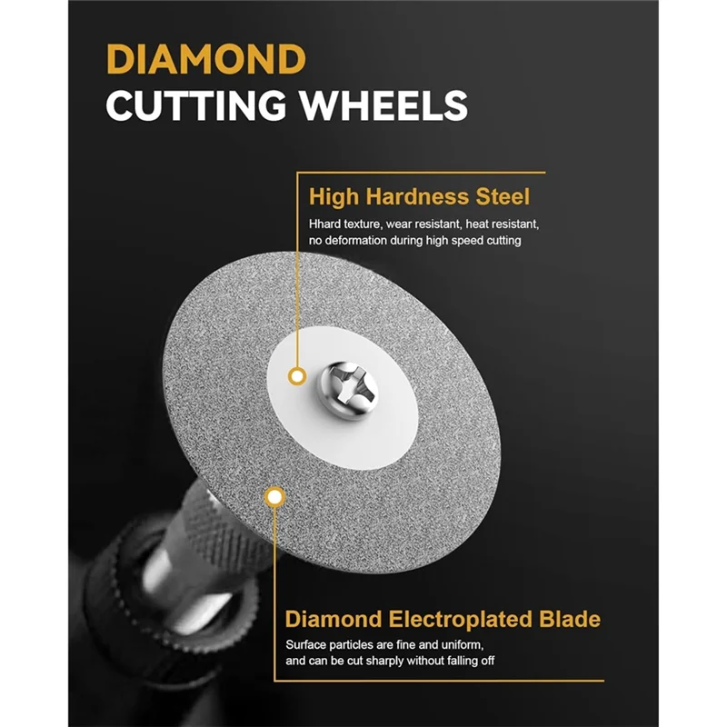 

A27F-25 шт. алмазная шлифовальная машина и набор отрезных кругов для Dremel, шлифовальное сверло с хвостовиком 1/8 дюйма, режущий круг