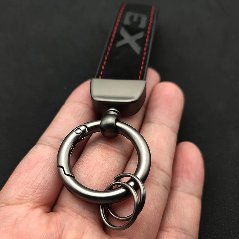 2024 High Grade Suede Leather Key Chain Rings Man Women Keyring Luxury Car Keychain For GT X1 X2 X3 X4 X5 X6 X7 Accessories