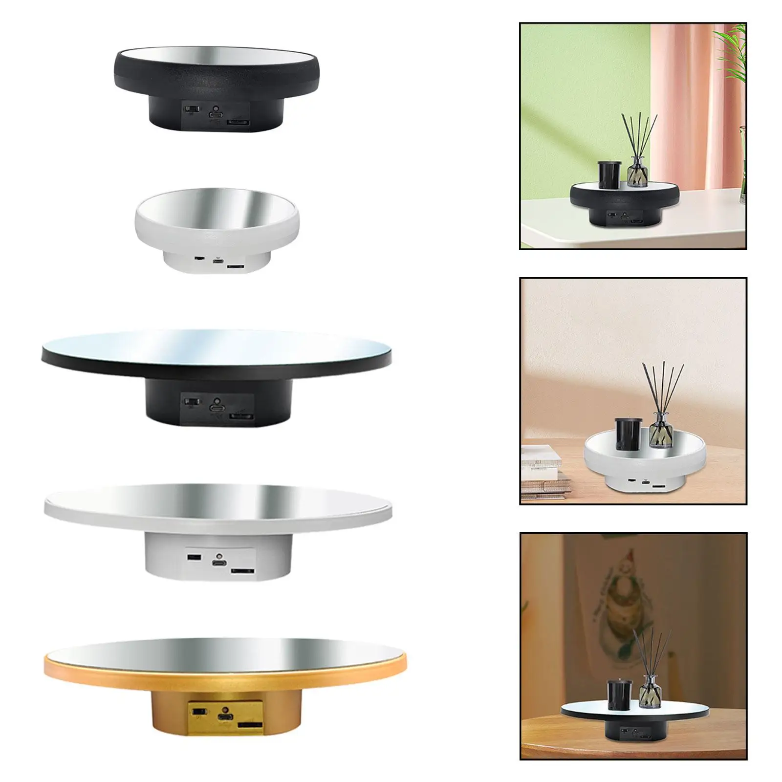 

Electric Turntable Rotating Display Stand Automatic Display Tray Gifts 2kg Load