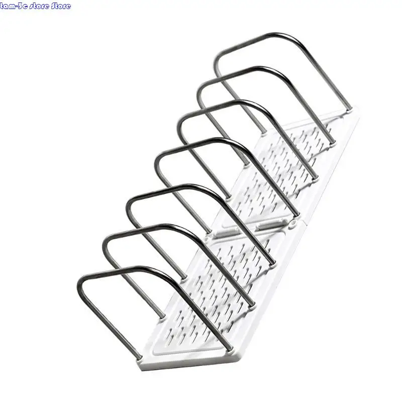 

D0UA File Organizers Metal Wire Bookend Magazine Stand 6 Section Desk Bookshelf