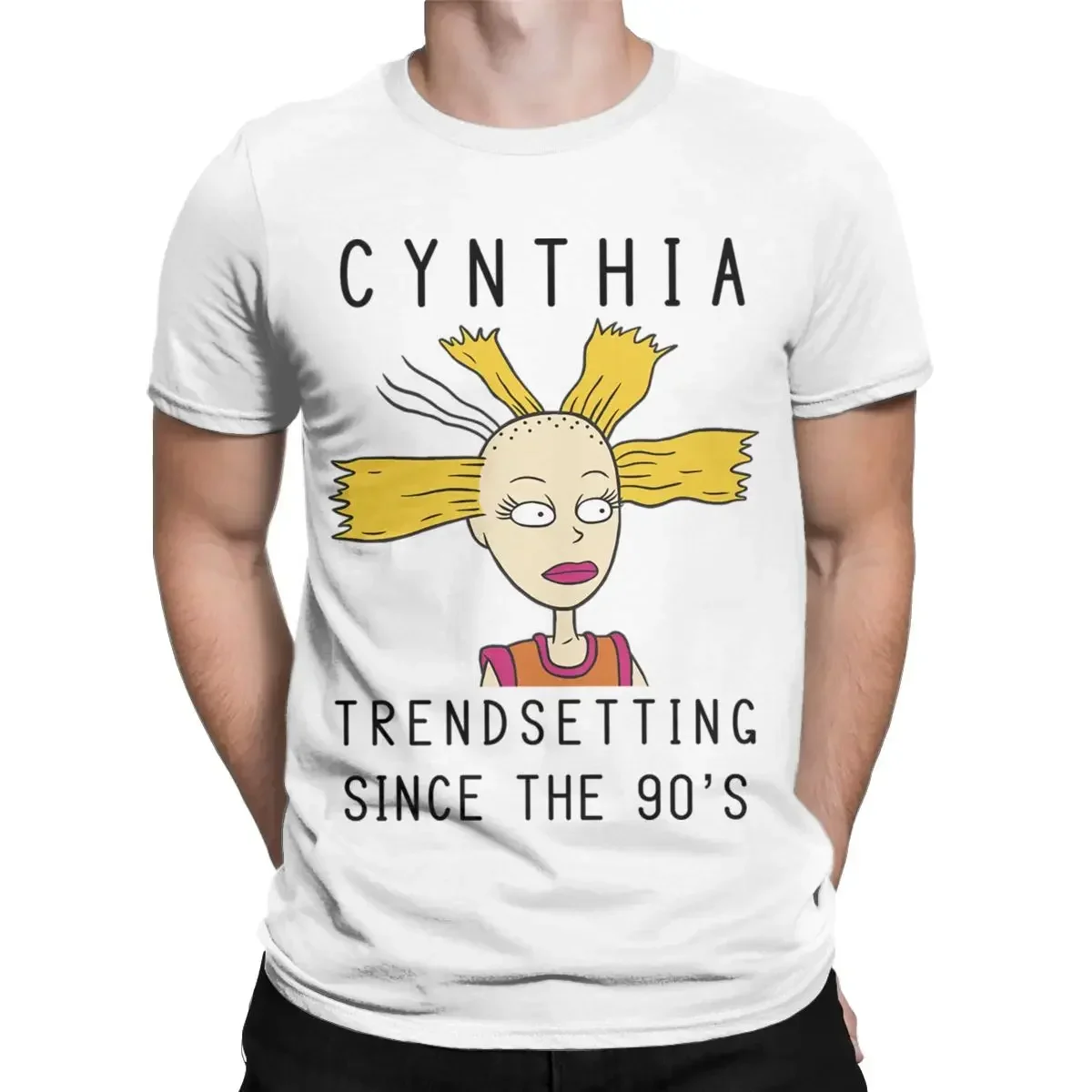 erkek saf pamuk yenilik t-shirt Crewneck Tees kısa kollu giyim doğum günü hediyesi Trendsetter Cynthia  T T shirt graphic