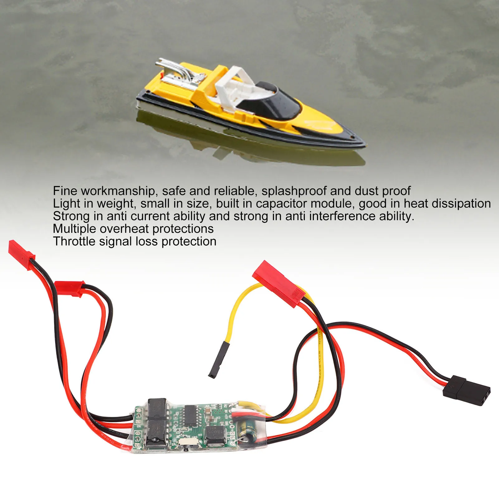5A RC Two Way ESC RC Brushed Motor Speed Controller Bidirectional 2s‑3s  5A RC Two Way ESC for Replacement Upgrade