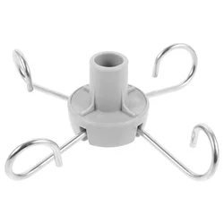 Grey 4 Hook IV Pole Accessories Infusion Stand Hook Metal Drip Rack Hanging Hanger For Clinic Vertical Bracket Steel ABS