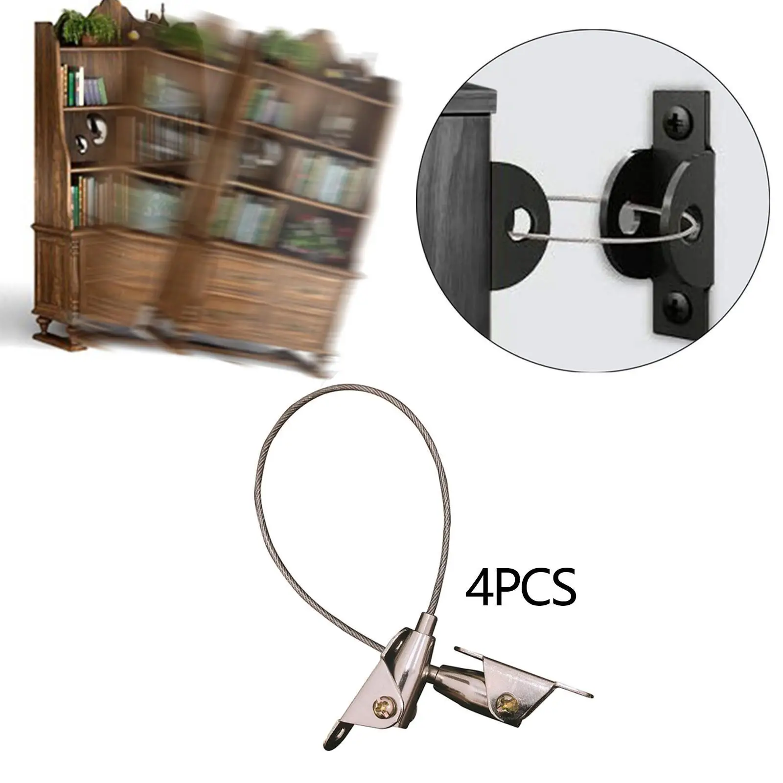 4Pcs Furniture Anchors Wall Anchor Metal Heavy Duty Multifunctional Safe