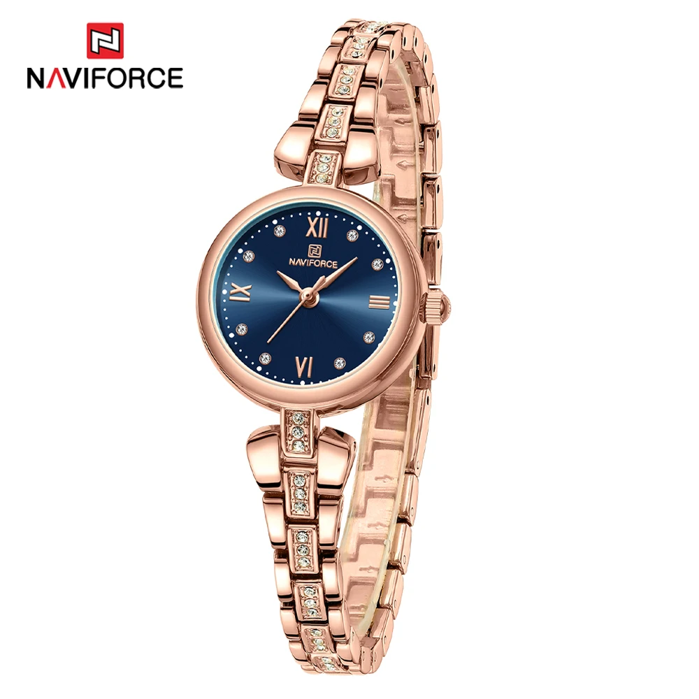 

NAVIFORCE Fashion Small Dial Quartz Watches For Women Stainless Steel Strap Waterproof Dress Elegant Ladies Wristwatch